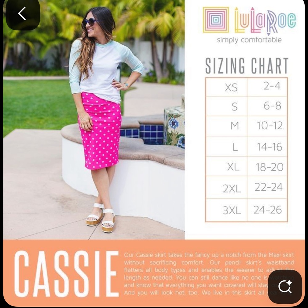 LuLaRoe ⭐️Cassie Pencil Skirt - Picture 10 of 11